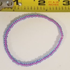 Hand made glass bead stretch bracelet